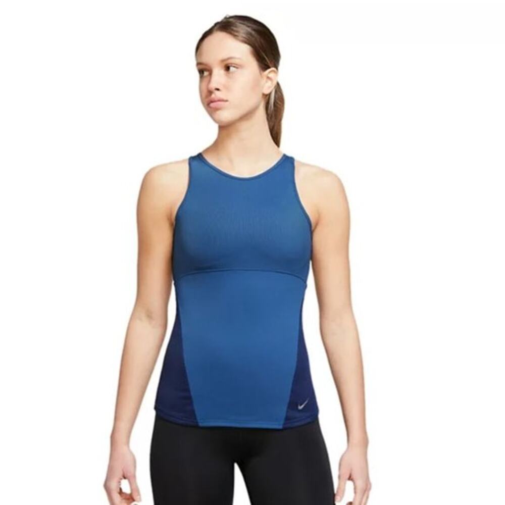 Nike‎ Yoga Dri-Fit Open Back Tank Top Blue XL - Picture 9 of 9